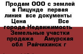 Продам ООО с землей в Пицунде, первая линия, все документы › Цена ­ 9 000 000 - Все города Недвижимость » Земельные участки продажа   . Амурская обл.,Райчихинск г.